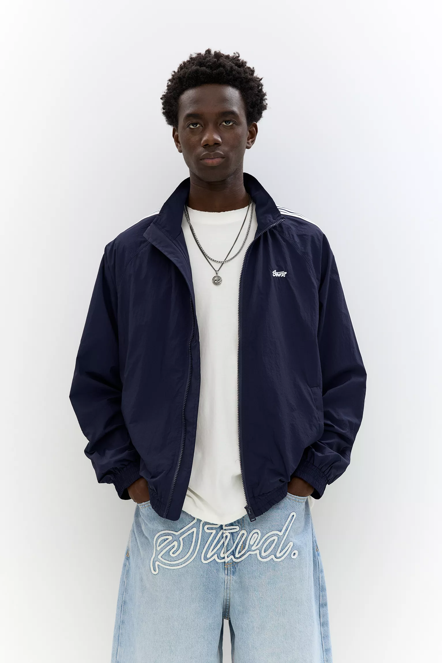 SUSD raincoat with side stripes